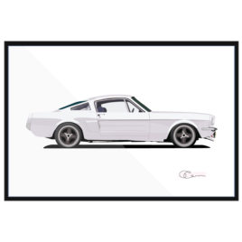 65 Ford Mustang fastback white