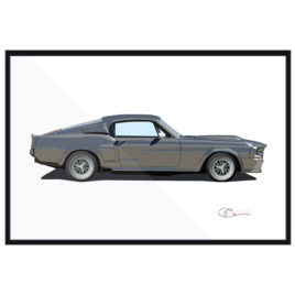68 Ford Mustang GT500 Fastback Elanore Gray