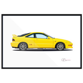 1999 Acura Integra Type R Print (Phoenix Yellow)