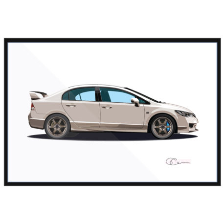 frame-honda-civic-type-r-mudulo-4-door-championship-white