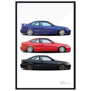 1999 Honda Civic Si and Friends print