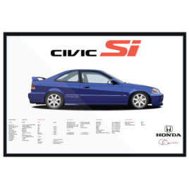 1999 Honda Civic Si Spec Sheet (Electron Blue Pearl)