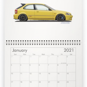 2021 Calendar - Honda Cars